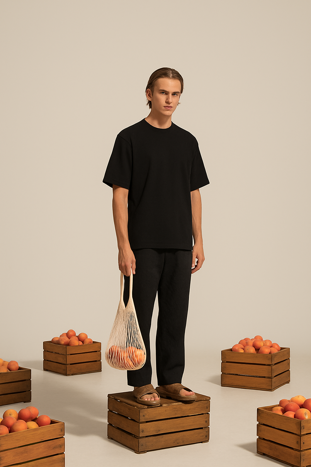 BAT BLACK LOOSE FIT T-SHIRT