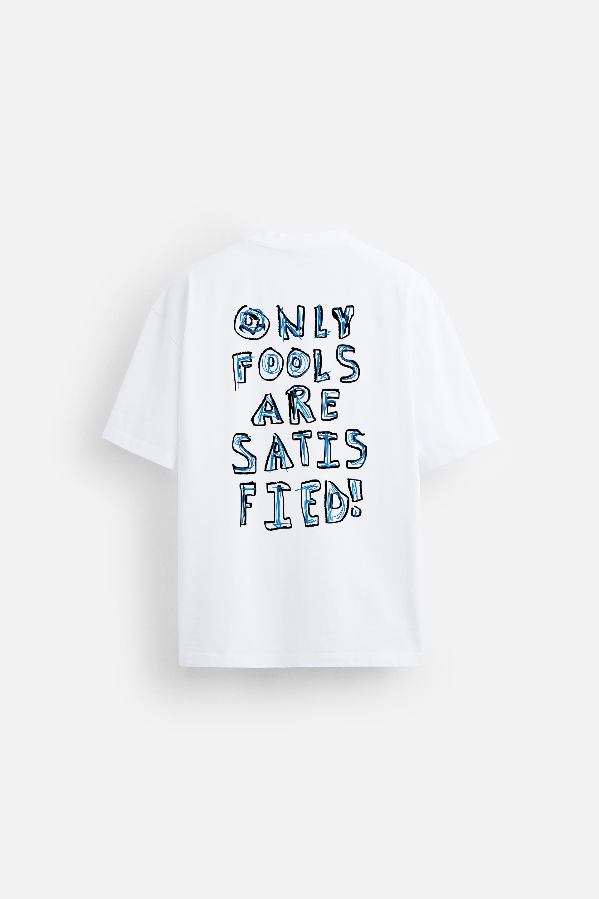 SATISFIED WHITE LOOSEFIT TSHIRT