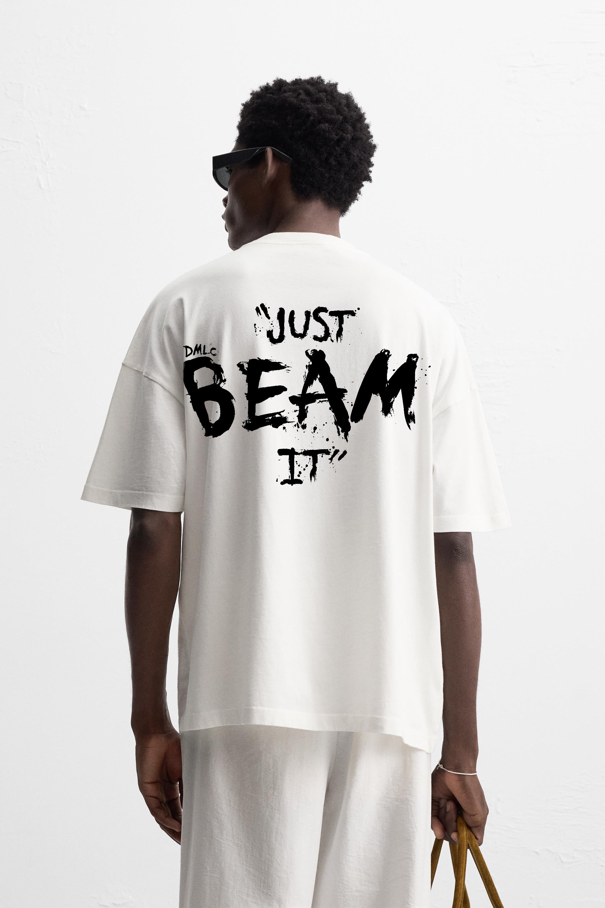 JUST BEAM IT TERRYKNIT OVERSIZED TSHIRT