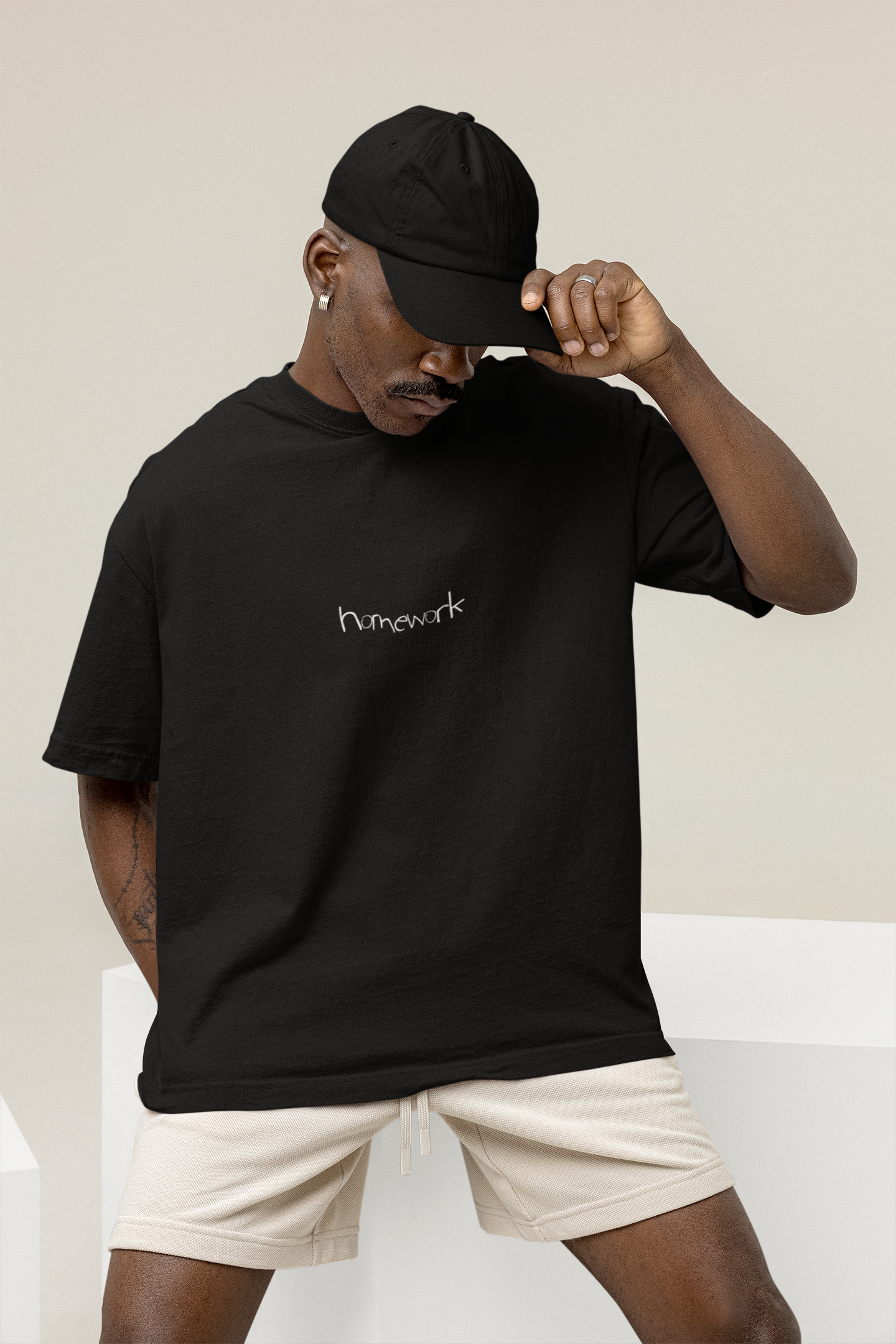 HOMEWORK BLACK OVERSIZED T-SHIRT