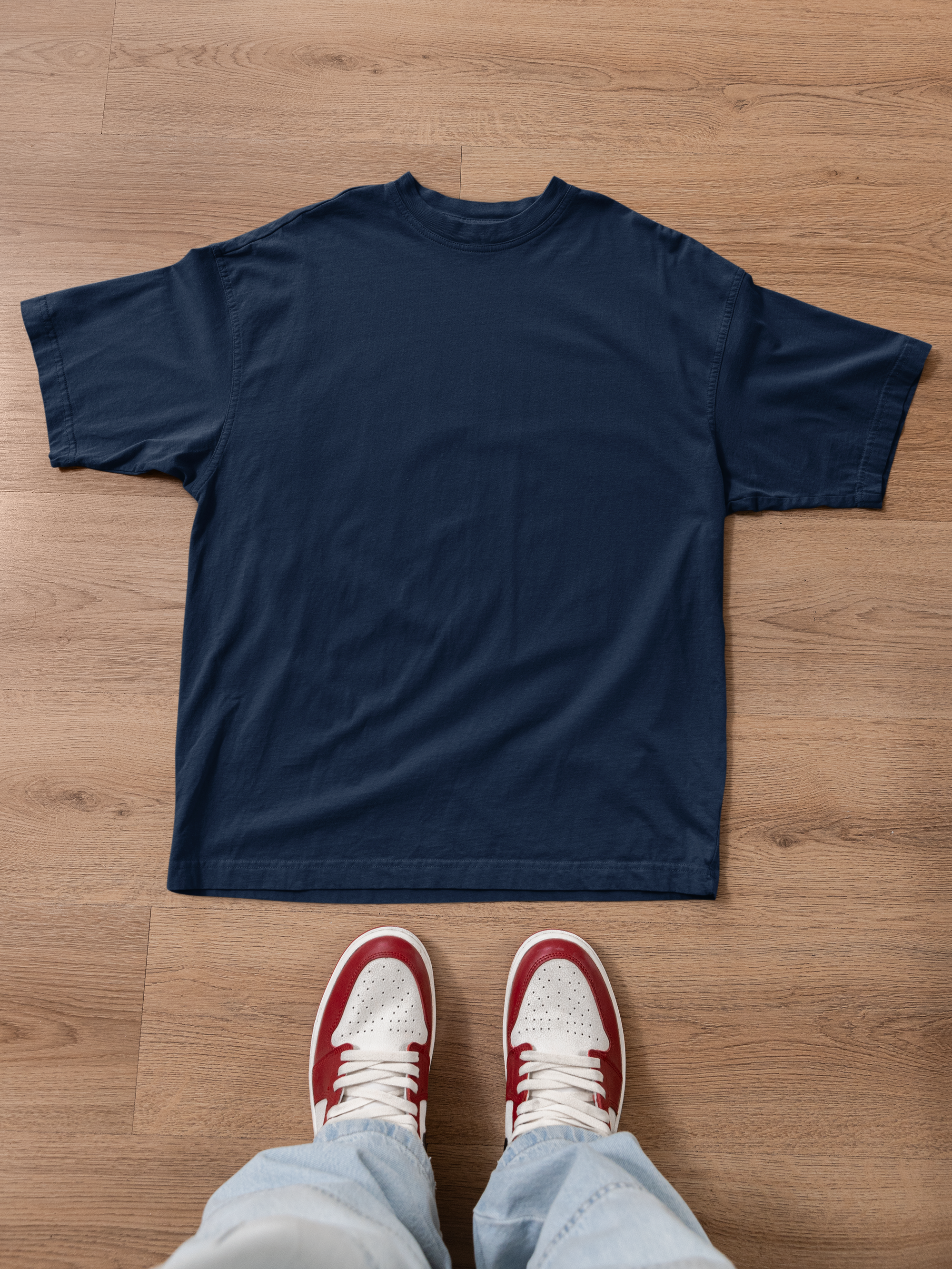 BERRY NAVY LOOSE FIT T-SHIRT