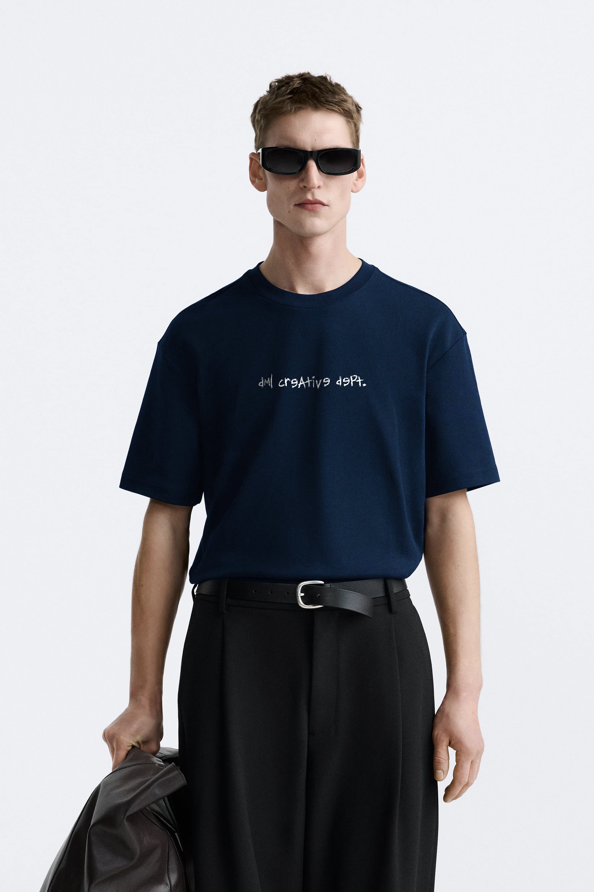 MIDNIGHT NAVY PORSCHE TSHIRT, FRENCH TERRY OVERSIZED T-SHIRT