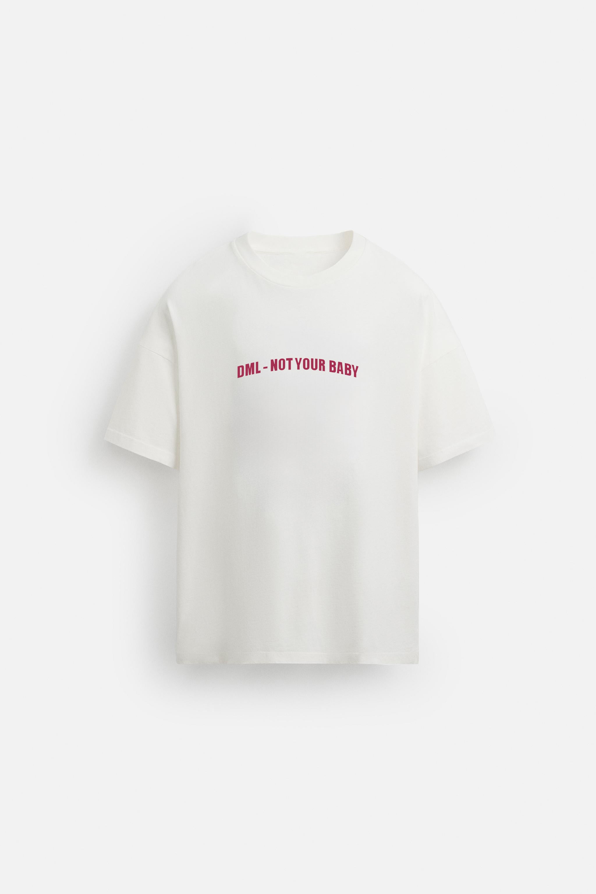 NOT YOUR BABY WHITE TERRYKNIT OVERSIZED TSHIRT