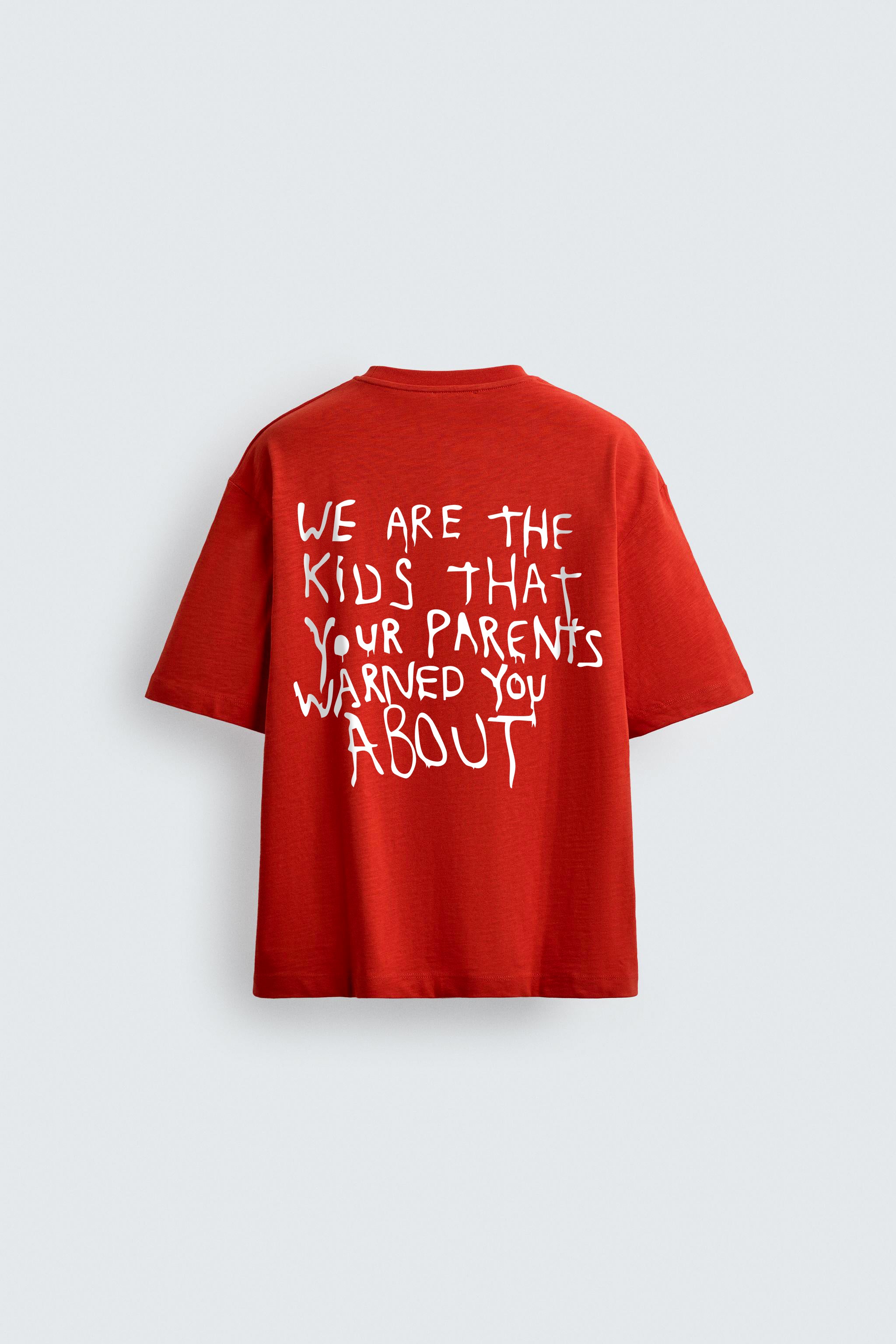 PARENTS WARNED OVERSIZED TERRY TSHIRT
