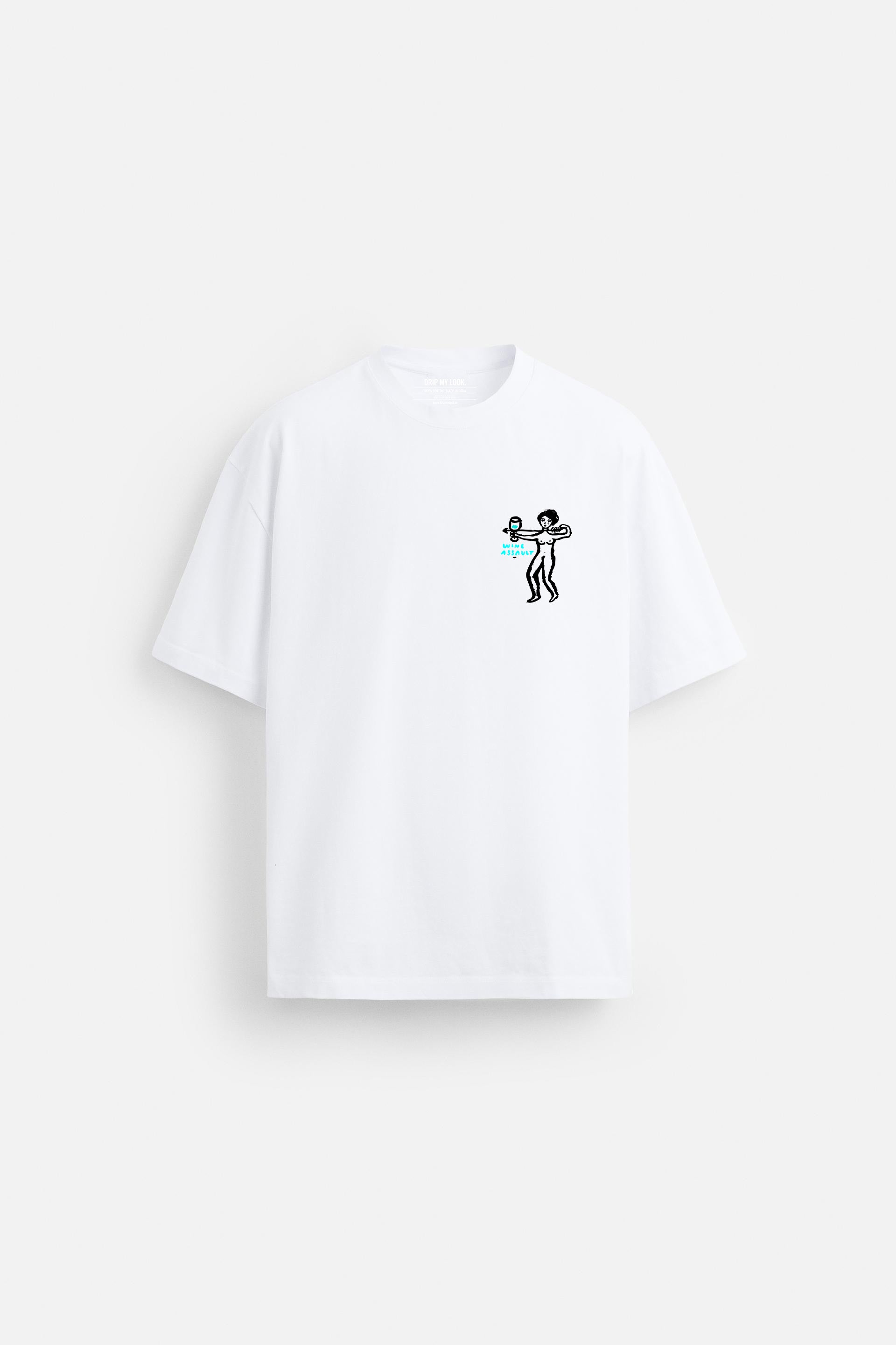 WINE ASSAULT WHITE LOOSEFIT TSHIRT