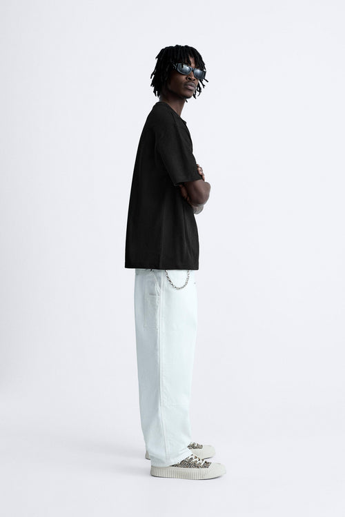 BLACK SWEATSHIRT HEAVYWEIGHT OVERSIZED T-SHIRT