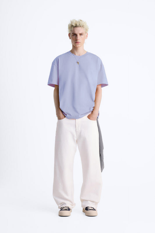 LAVENDER SWEATSHIRT HEAVYWEIGHT OVERSIZED T-SHIRT