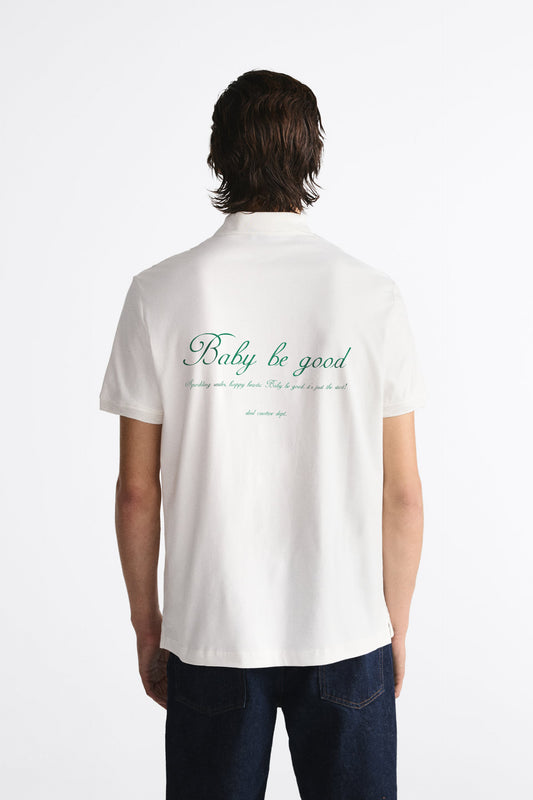 BABY BE GOOD WHITE POLO SHIRT