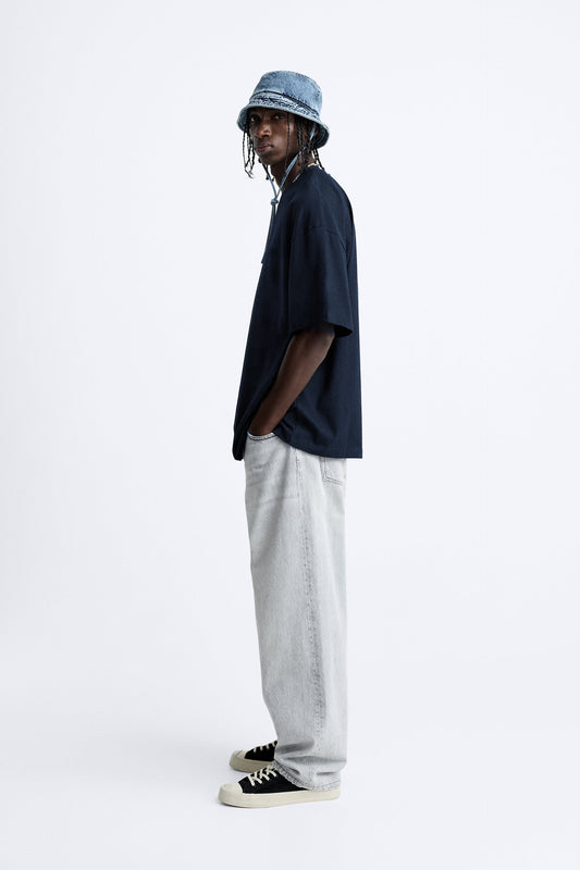 NAVY SWEATSHIRT HEAVYWEIGHT OVERSIZED T-SHIRT