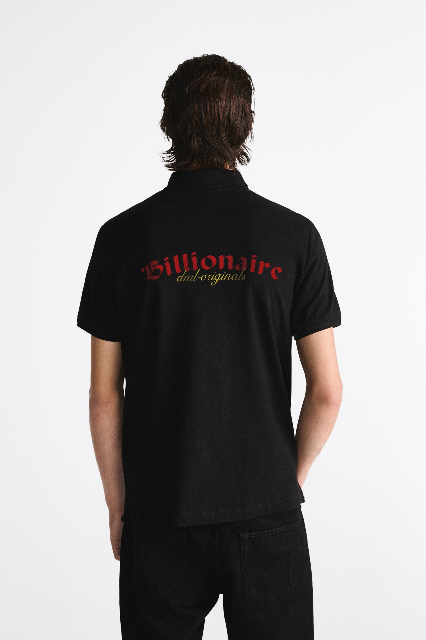 BILLIONAIRE GOLD BLACK POLO SHIRT