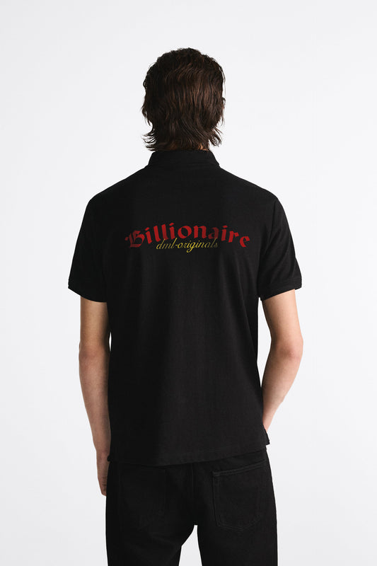 BILLIONAIRE GOLD BLACK POLO SHIRT