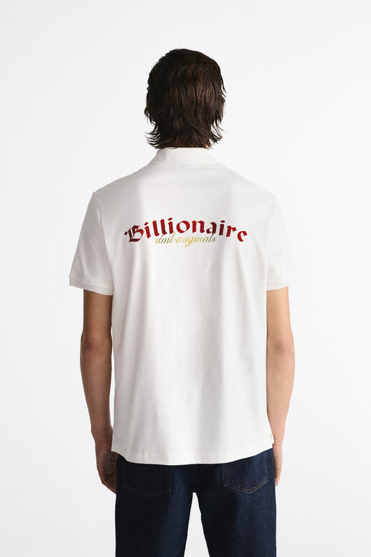 BILLIONAIRE GOLD WHITE POLO SHIRT
