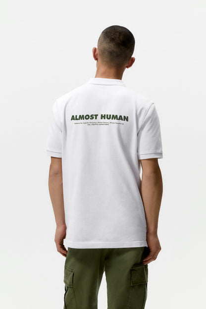 ALMOST HUMAN WHITE POLO SHIRT