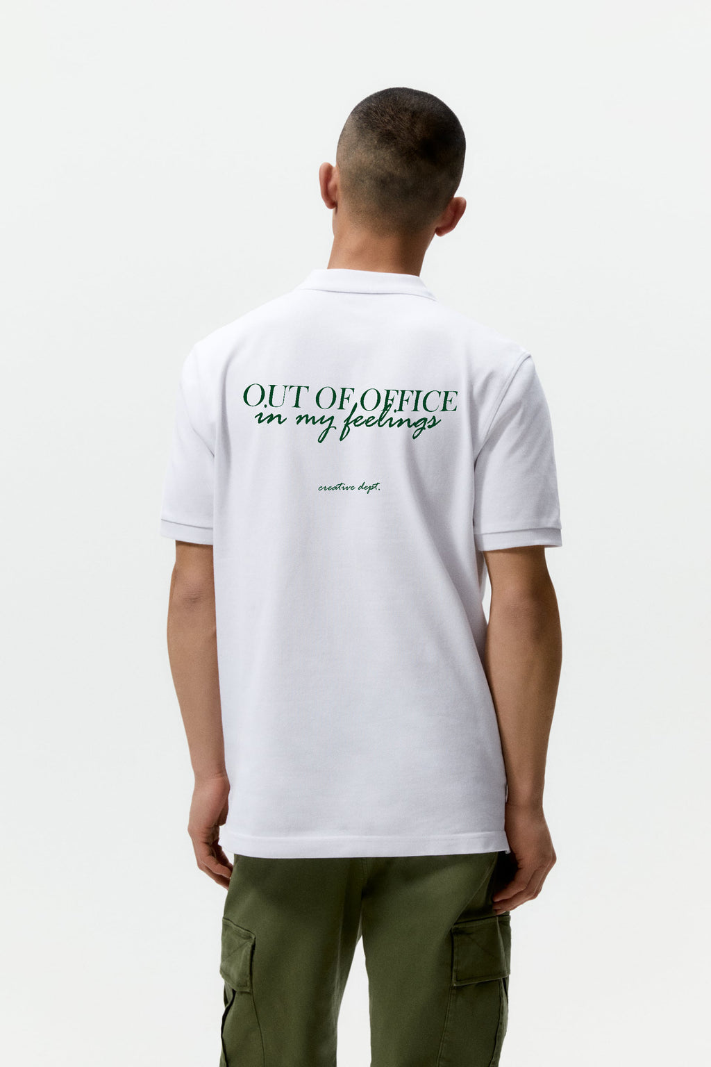 OUT OF OFFICE WHITE POLO SHIRT