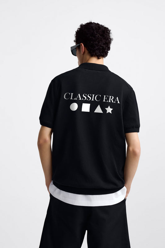 CLASSIC ERA BLACK POLO SHIRT