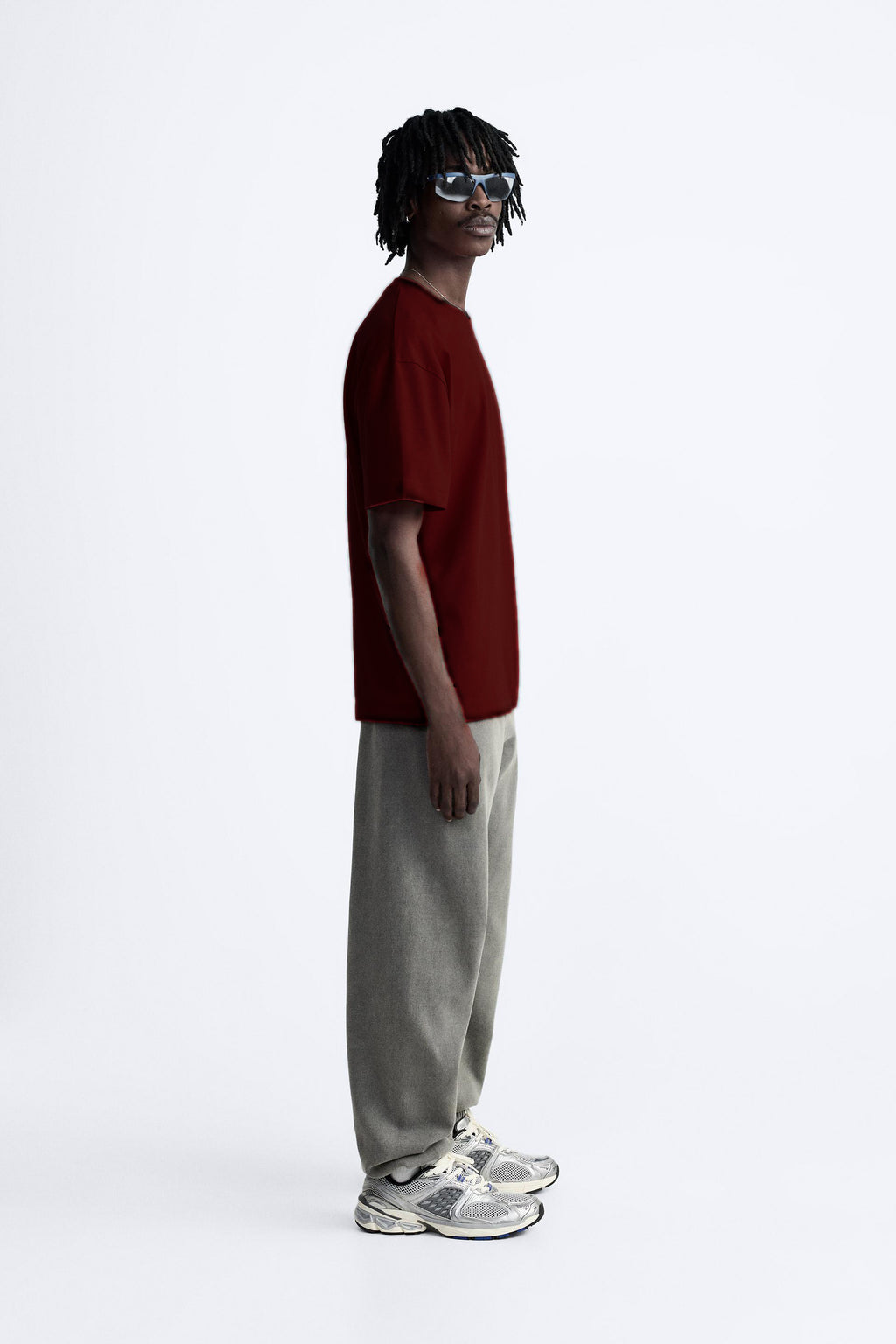 MAROON SWEATSHIRT HEAVYWEIGHT OVERSIZED T-SHIRT