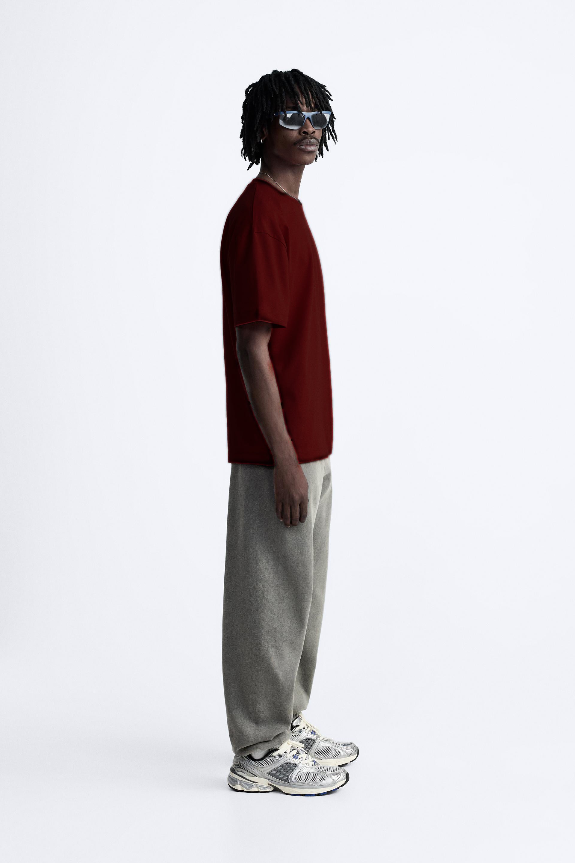 MAROON SWEATSHIRT HEAVYWEIGHT OVERSIZED T-SHIRT