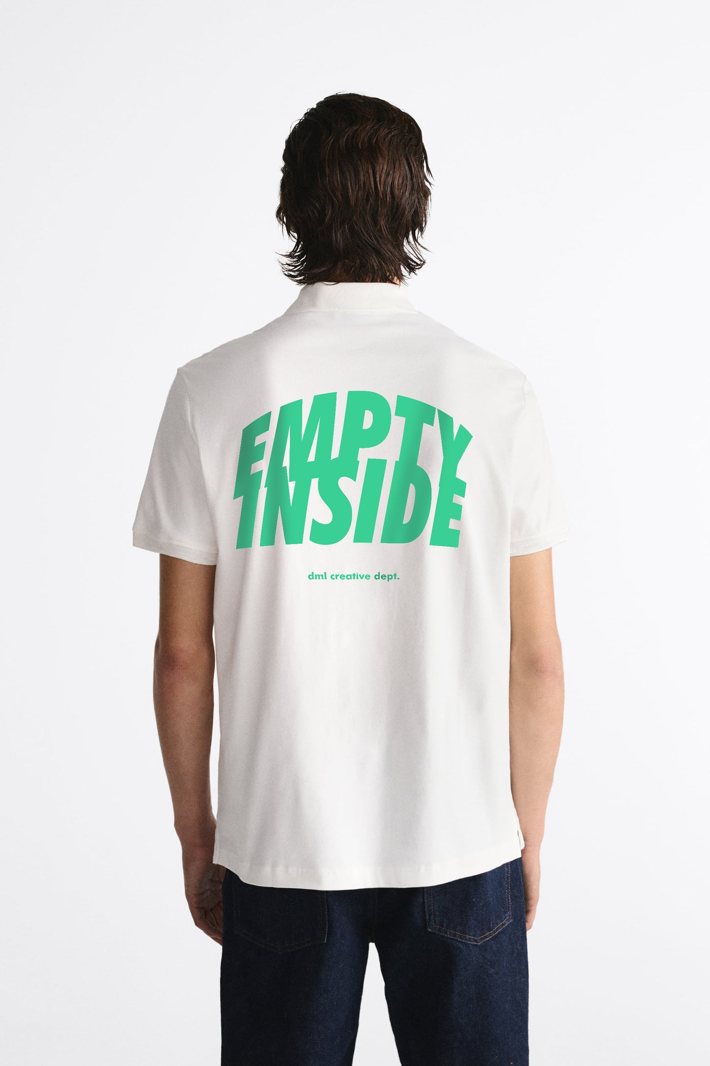 EMPTY INSIDE WHITE POLO SHIRT
