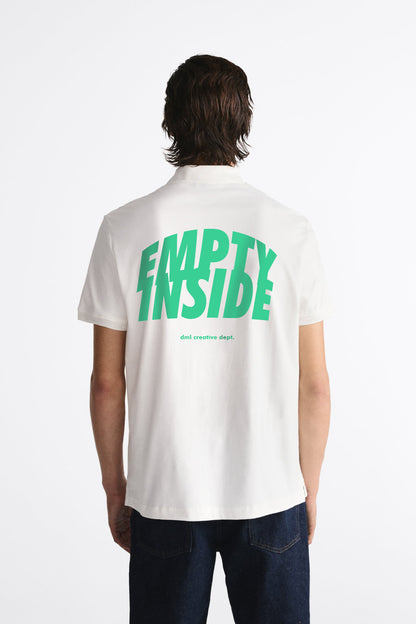 EMPTY INSIDE WHITE POLO SHIRT
