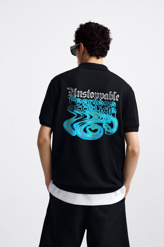 UNSTOPPABLE PREMIUM BLACK POLO SHIRT
