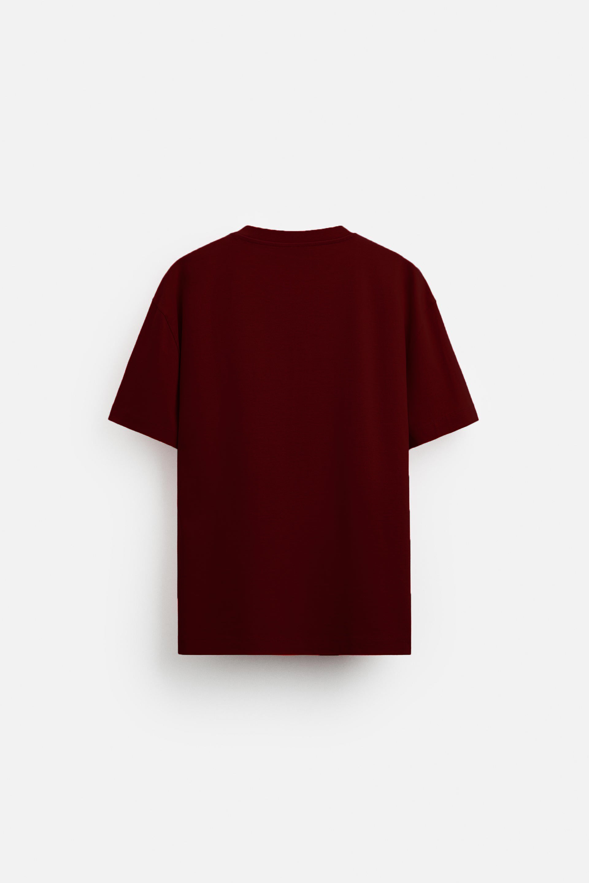 MAROON SWEATSHIRT HEAVYWEIGHT OVERSIZED T-SHIRT