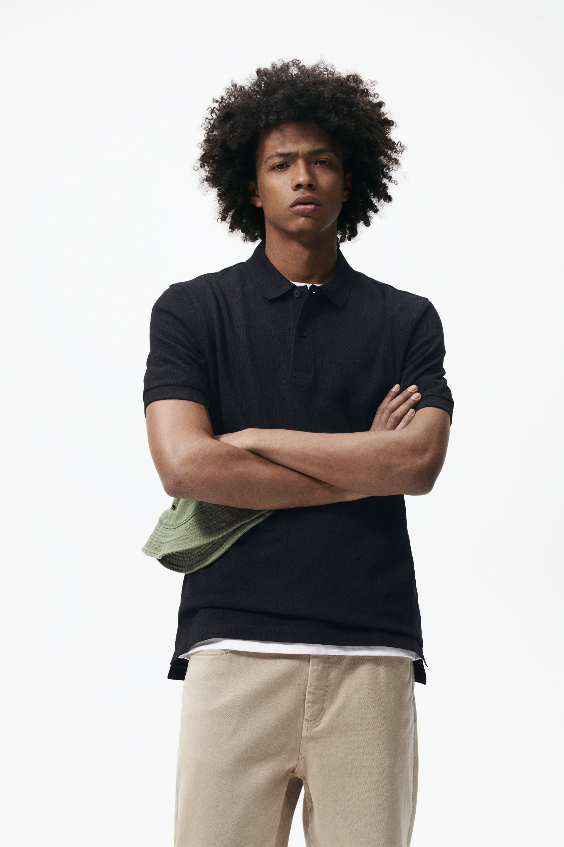 DRIP MY LOOK CLOTHING BLACK POLO SHIRT