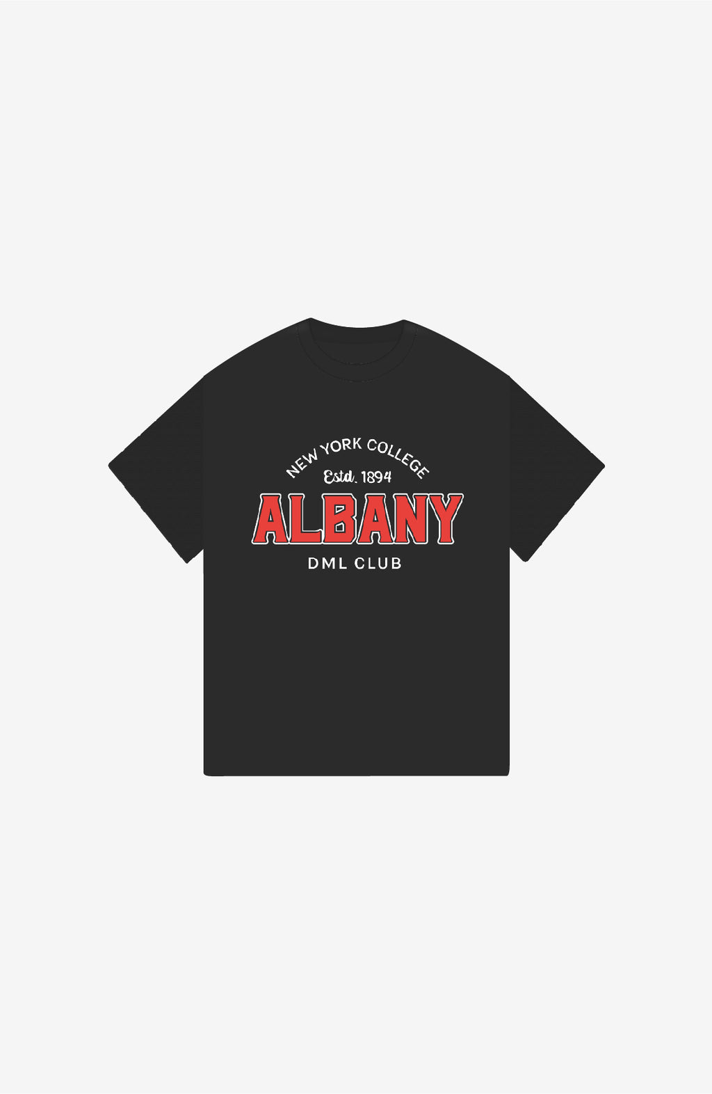ALBANY JERSEY BLACK OVERSIZED T-SHIRT