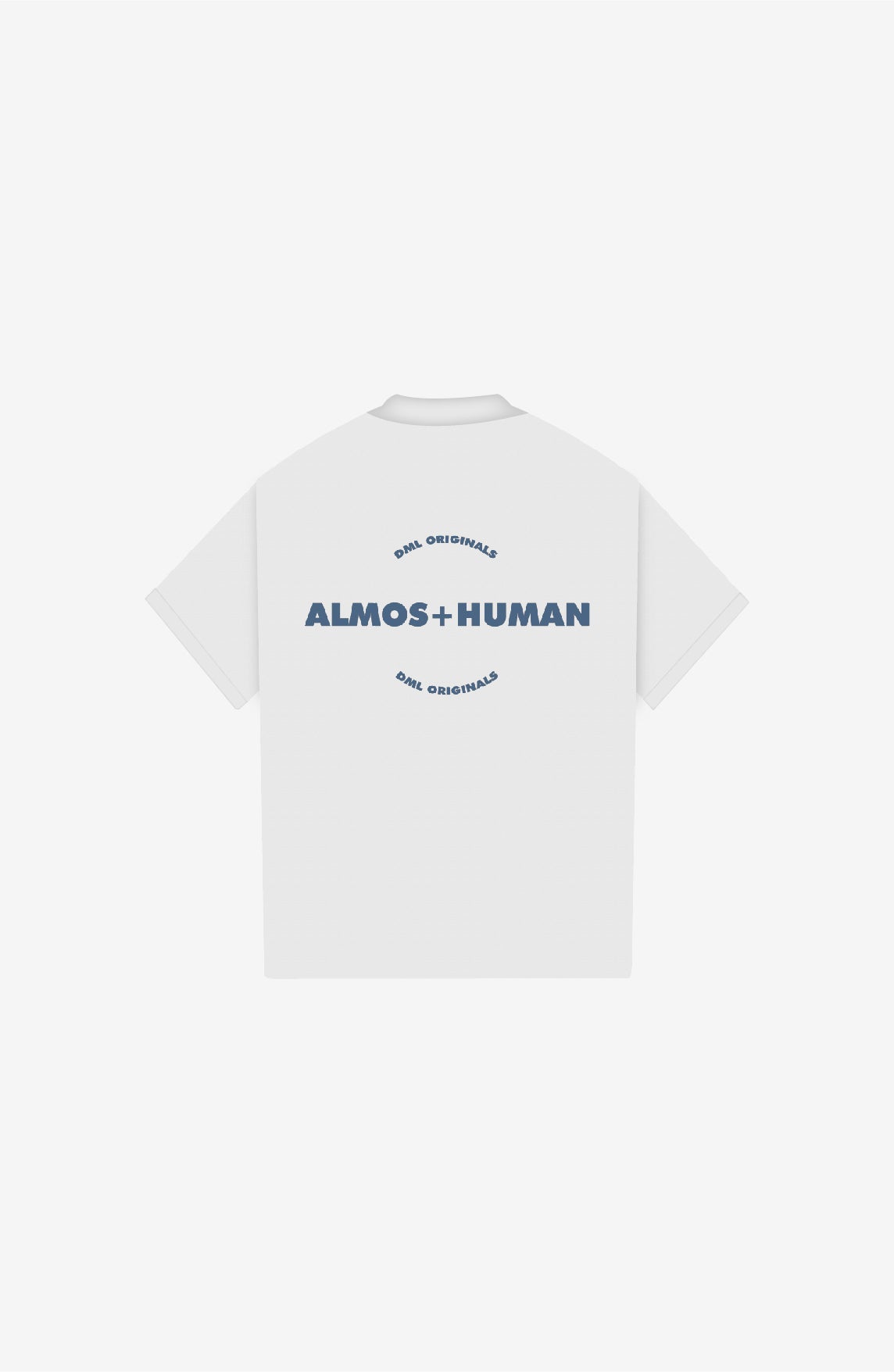ALMOS+HUMAN BLUE WHITE POLO SHIRT