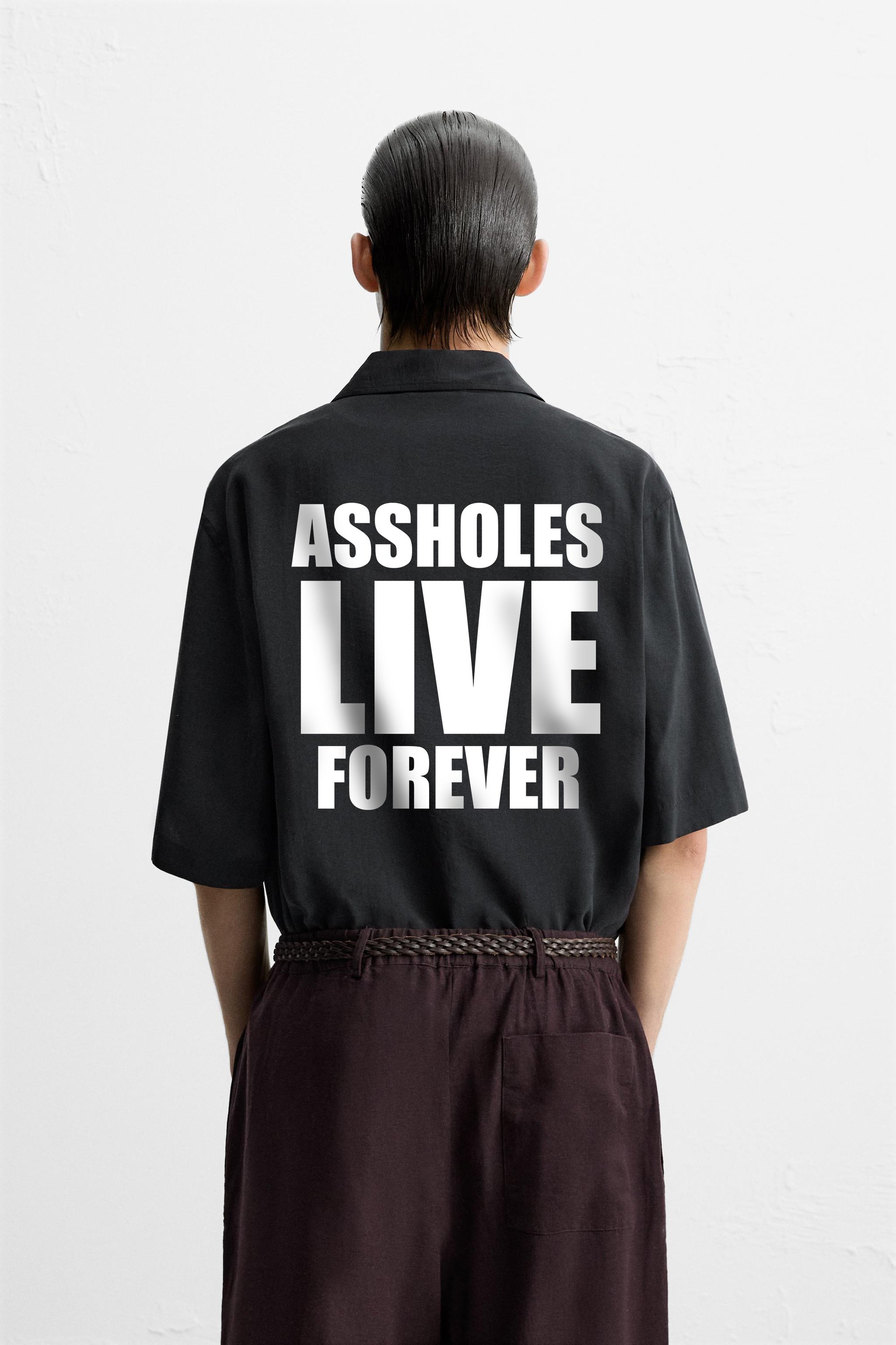 LIVE FOREVER RELAXED FIT FLOWING SHIRT