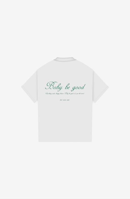 BABY BE GOOD WHITE POLO SHIRT