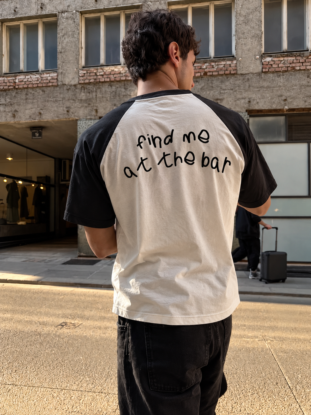 AT THE BAR RAGLAN OVERSIZED TSHIRT