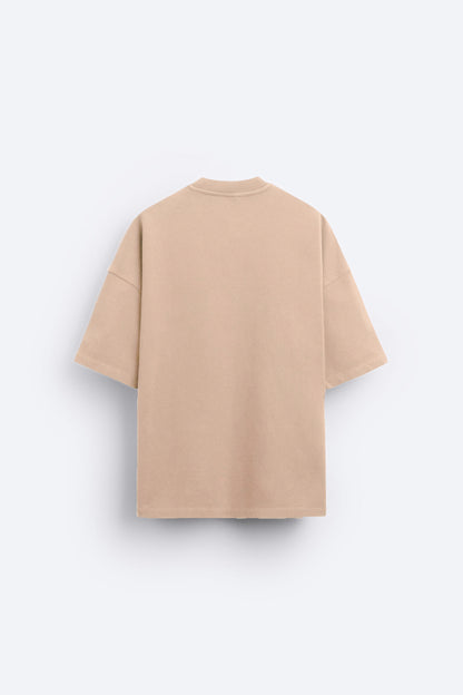 SAND 100% COTTON PREMIUM OVERSIZED T-SHIRT