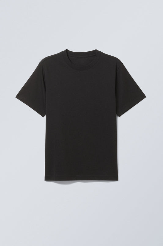 SUPRIMA COTTON BLACK REGULAR CLASSIC TSHIRT