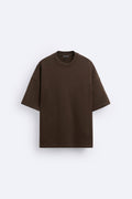 WOOD BROWN LOOSE FIT T-SHIRT