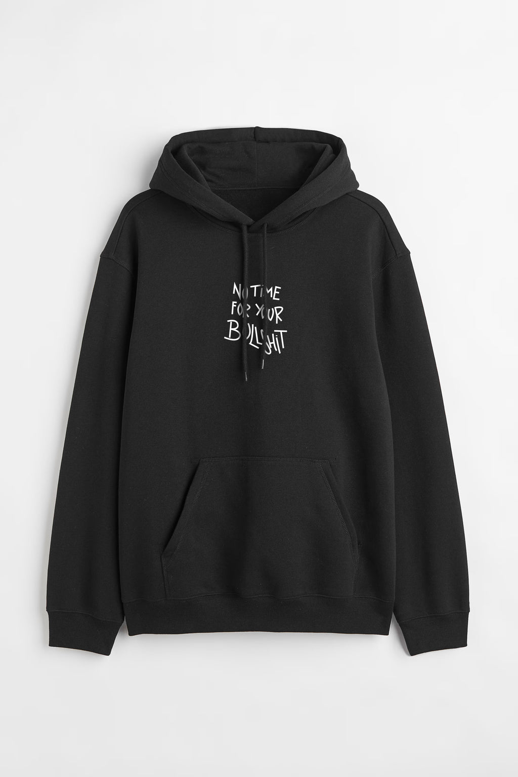 NOTIME UNISEX BLACK OVERSIZED HOODIE