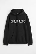 CEO UNISEX BLACK OVERSIZED HOODIE