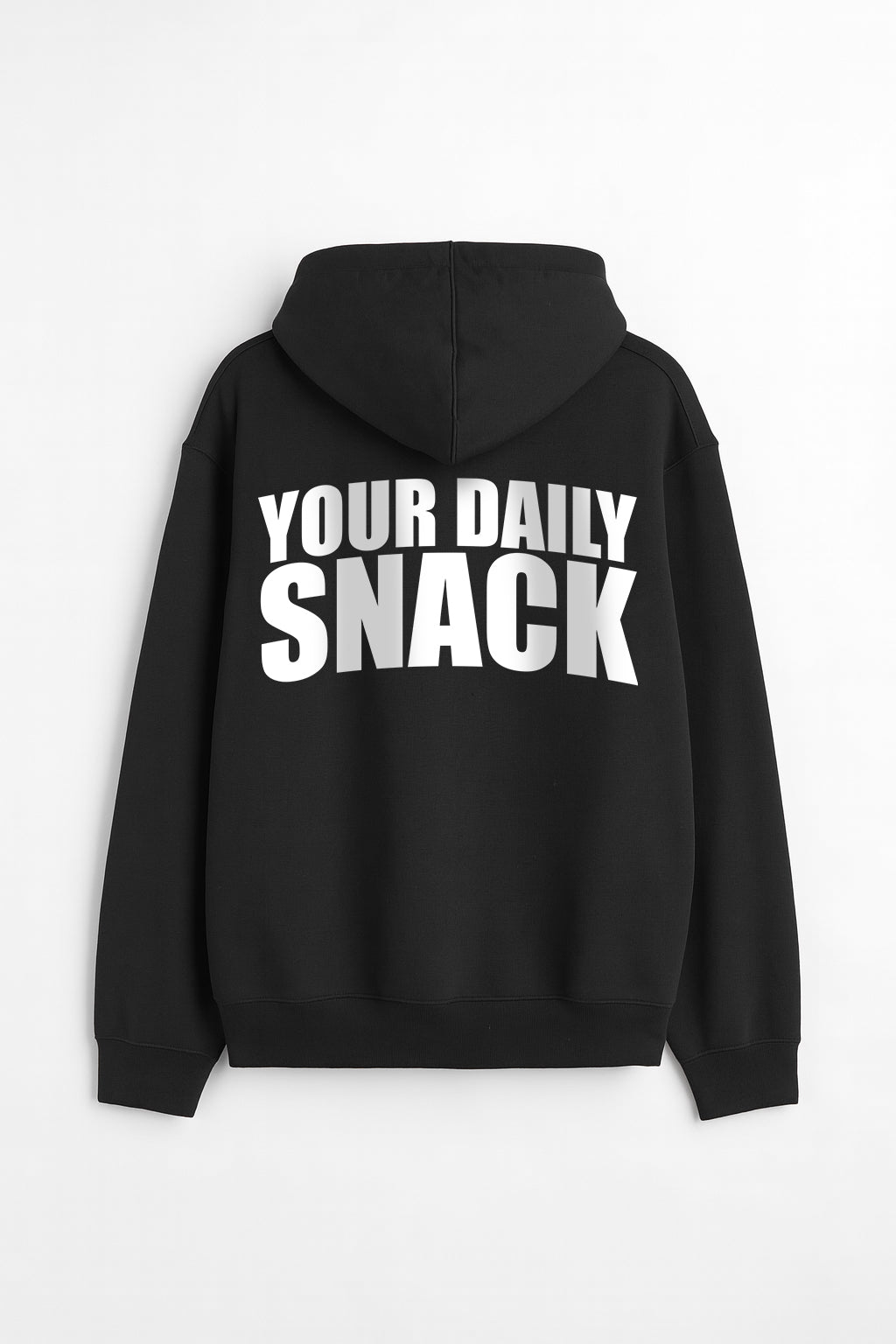 DAILY SNACK BLACK OVERSIZED HOODIE