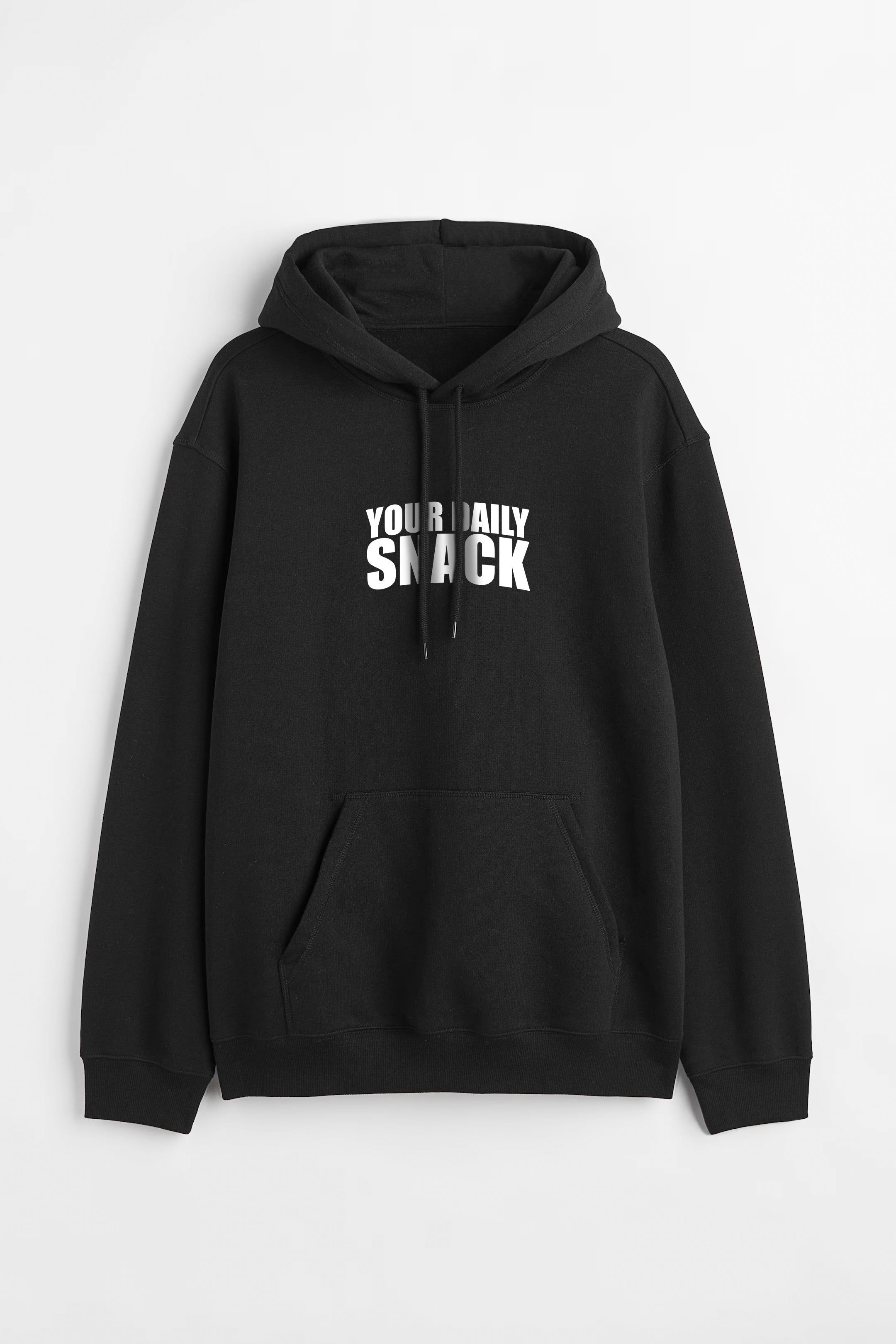 DAILY SNACK BLACK OVERSIZED HOODIE