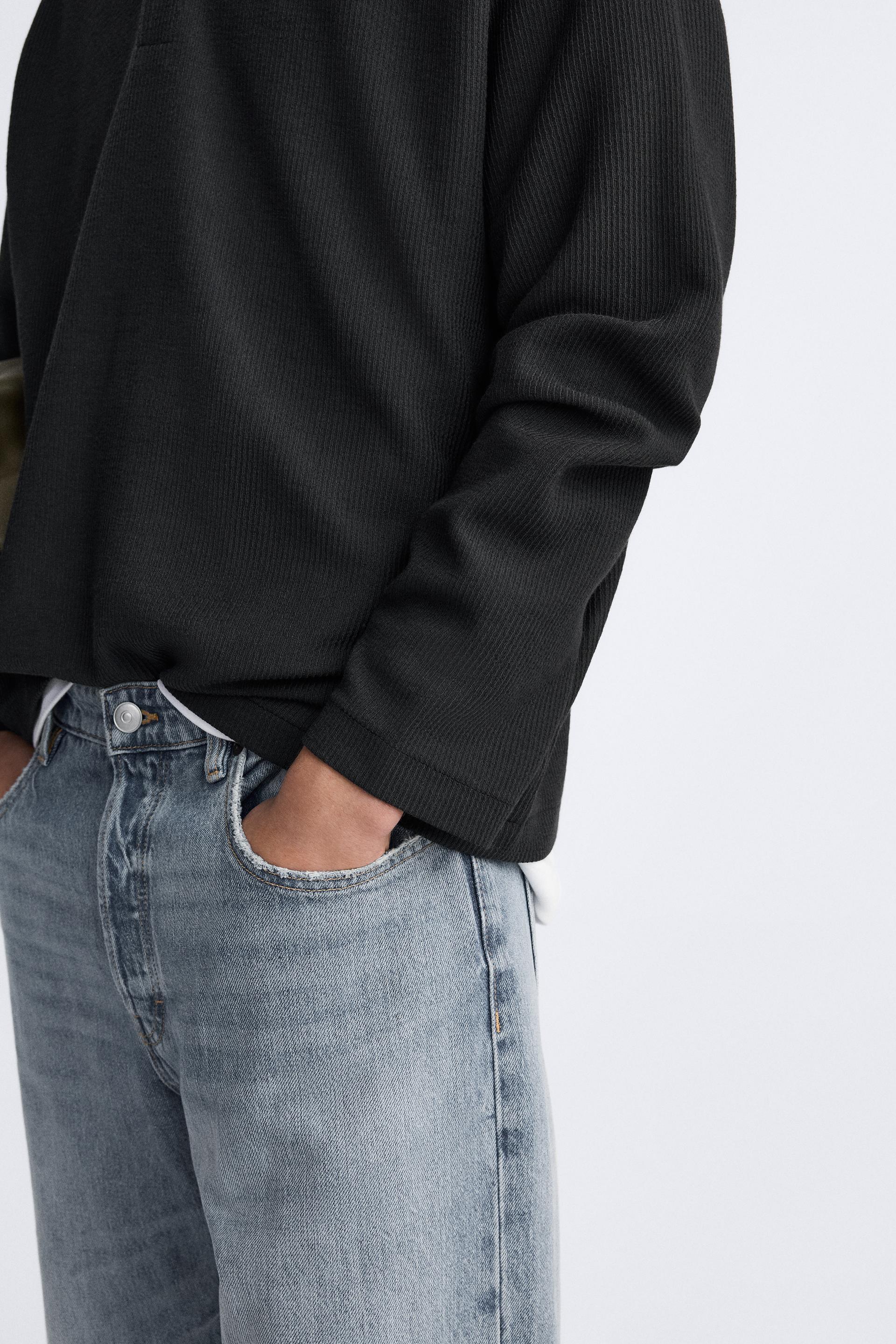 COAL CORD TEXTURED LONG SLEEVE POLO SHIRT