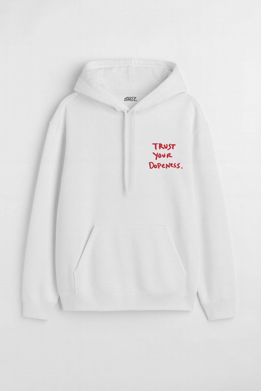 DOPENESS UNISEX WHITE OVERSIZED HOODIE