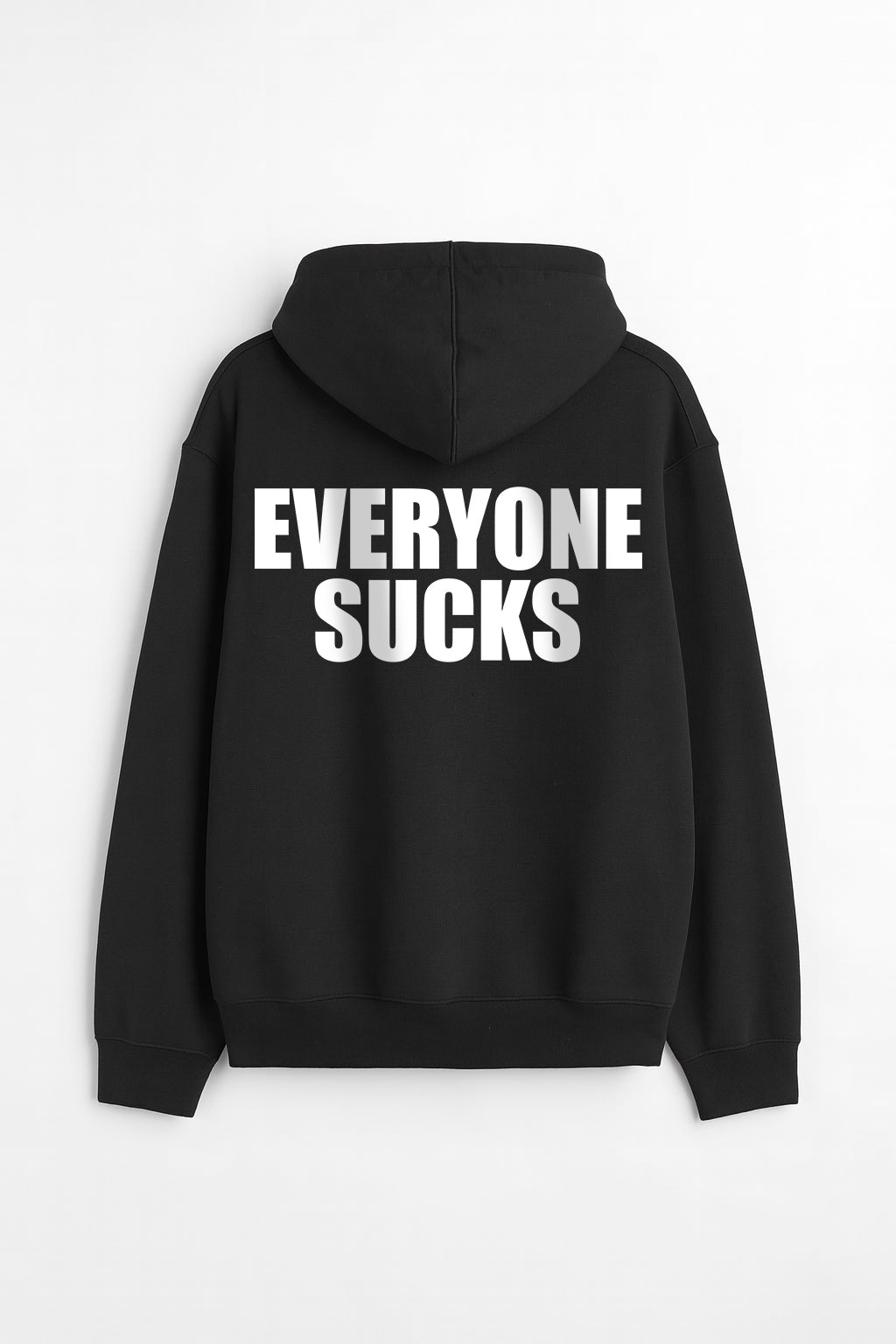 EVERYONE SUCKS BLACK OVERSIZED HOODIE