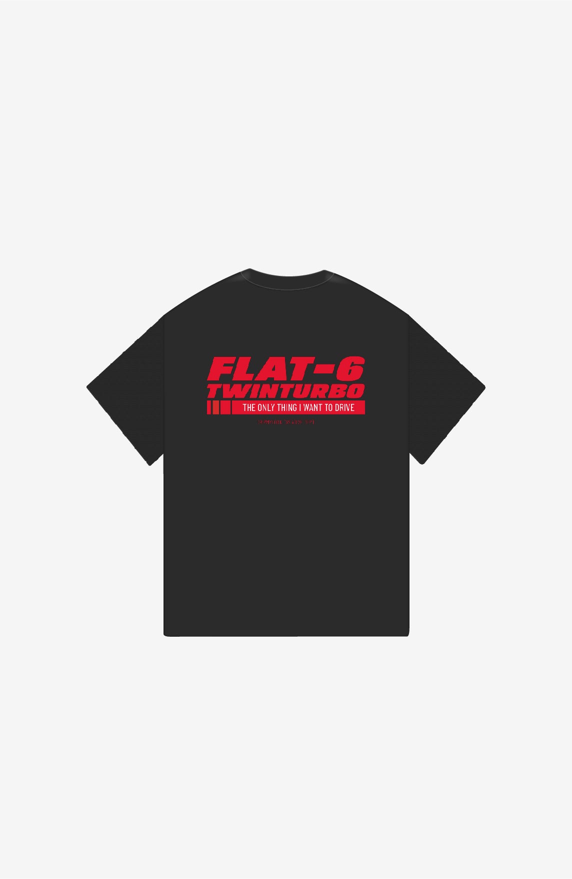 FLAT-6 VINTAGE BLACK OVERSIZED T-SHIRT