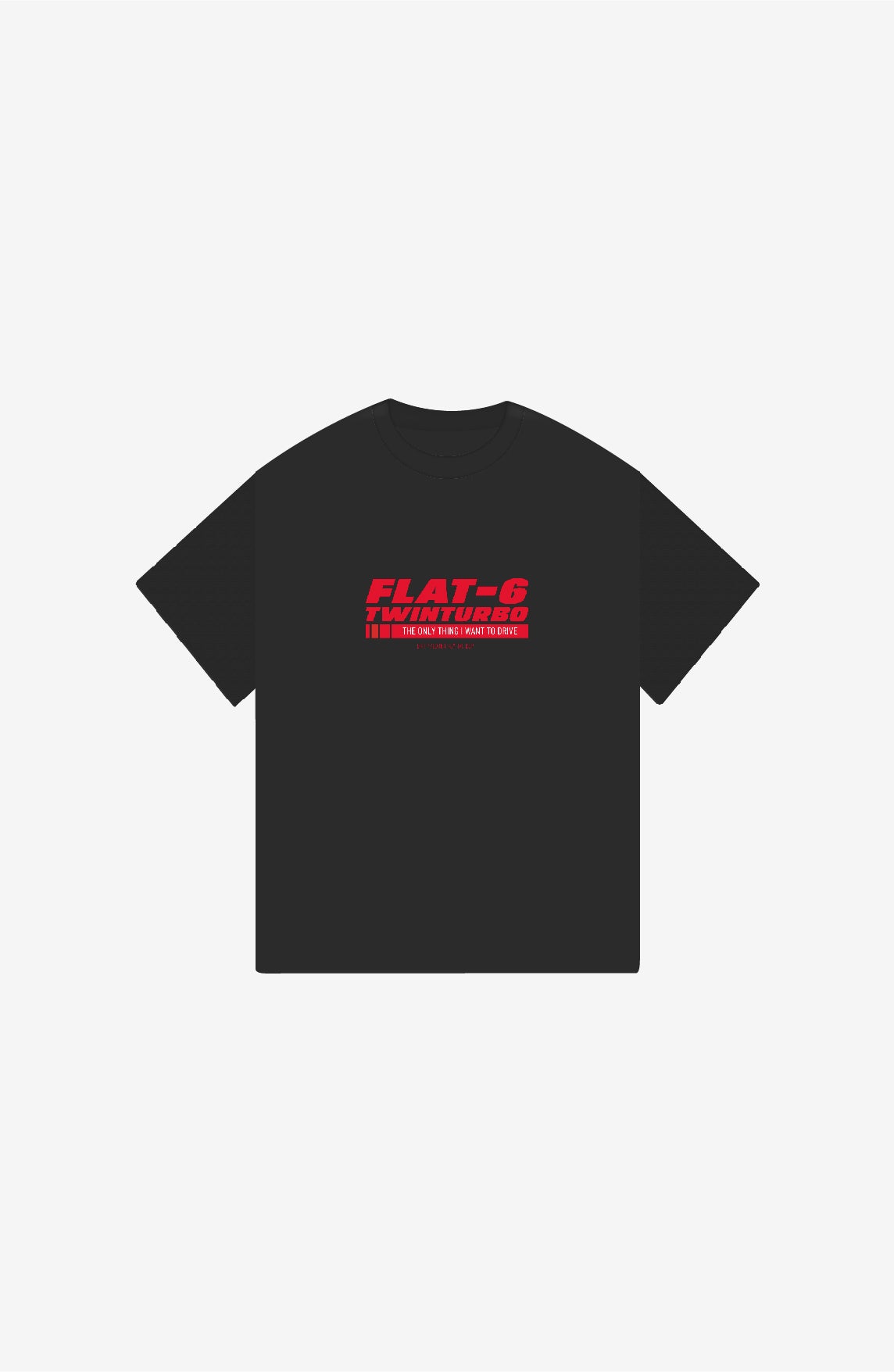 FLAT-6 VINTAGE BLACK OVERSIZED T-SHIRT