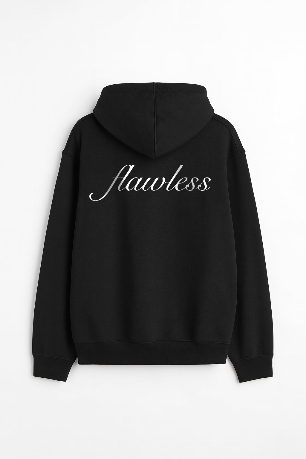 FLAWLESS UNISEX BLACK OVERSIZED HOODIE