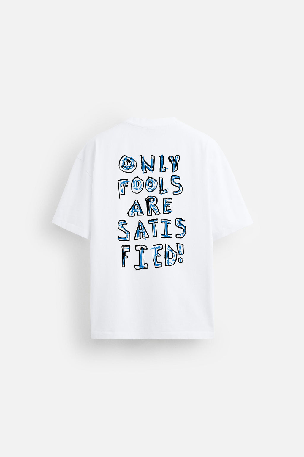 SATISFIED WHITE LOOSEFIT TSHIRT