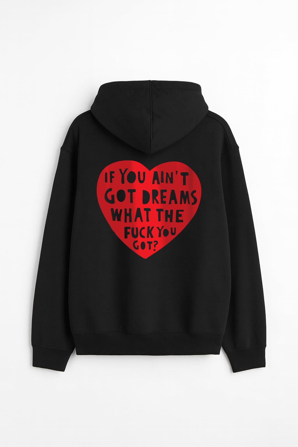 GOT DREAMS UNISEX BLACK OVERSIZED HOODIE