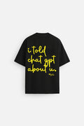 TOLD GPT BLACK TERRY OVERSIZED TSHIRT