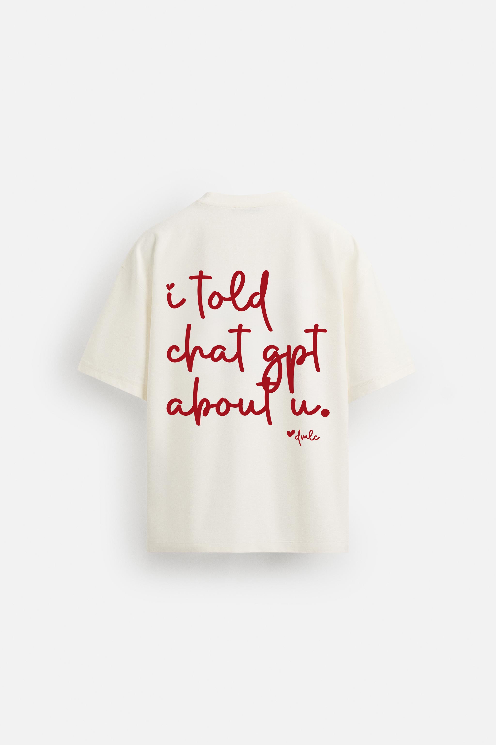 TOLD GPT PEARL WHITE TERRY OVERSIZED TSHIRT
