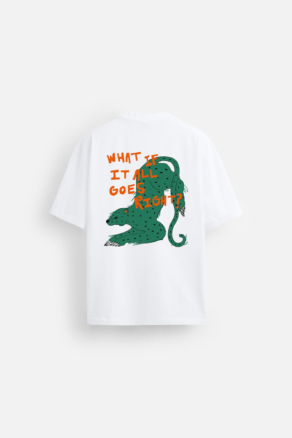 WHAT IF WHITE LOOSEFIT TSHIRT