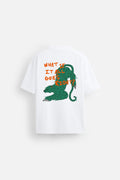 WHAT IF WHITE LOOSEFIT TSHIRT